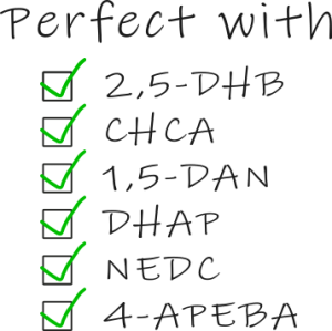 MALDI matrix DHB CHCA HCCA DAN DHAP NEDC derivatization APEBA